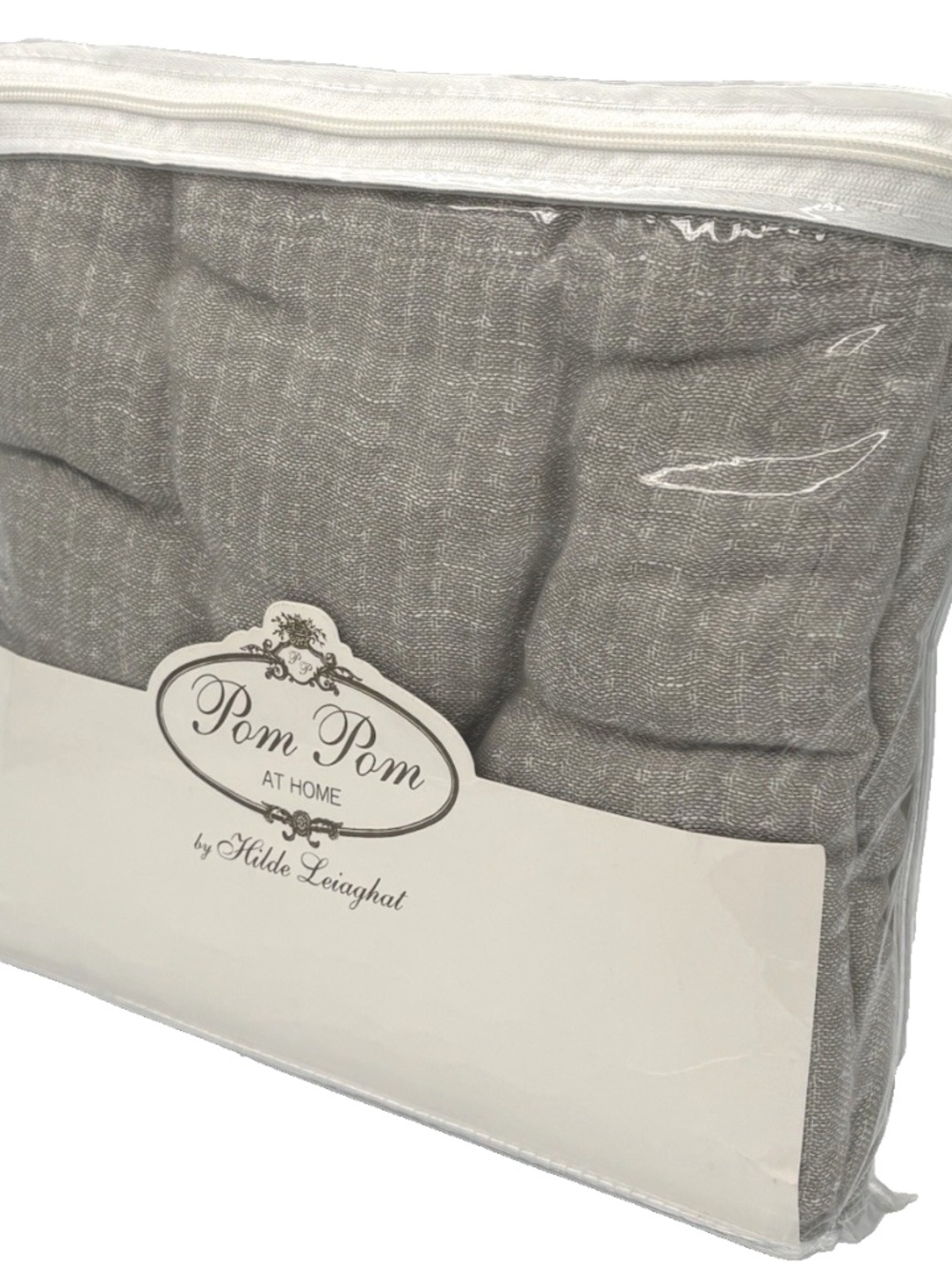 Pom Pom At Home Hermosa Linen Cotton Throw Grey Cream 60”x90” NEW NIP